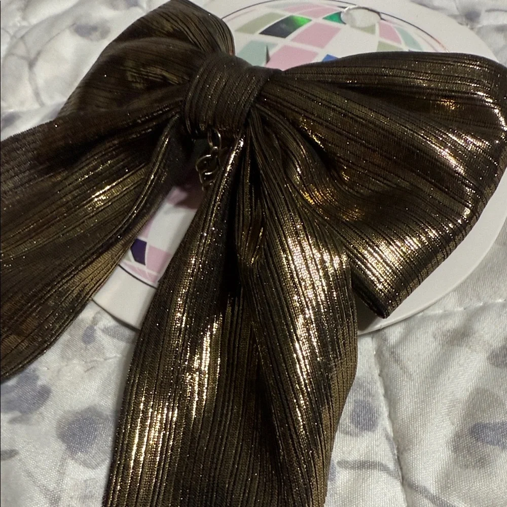 Metallic Gold Hair Bows Set/3